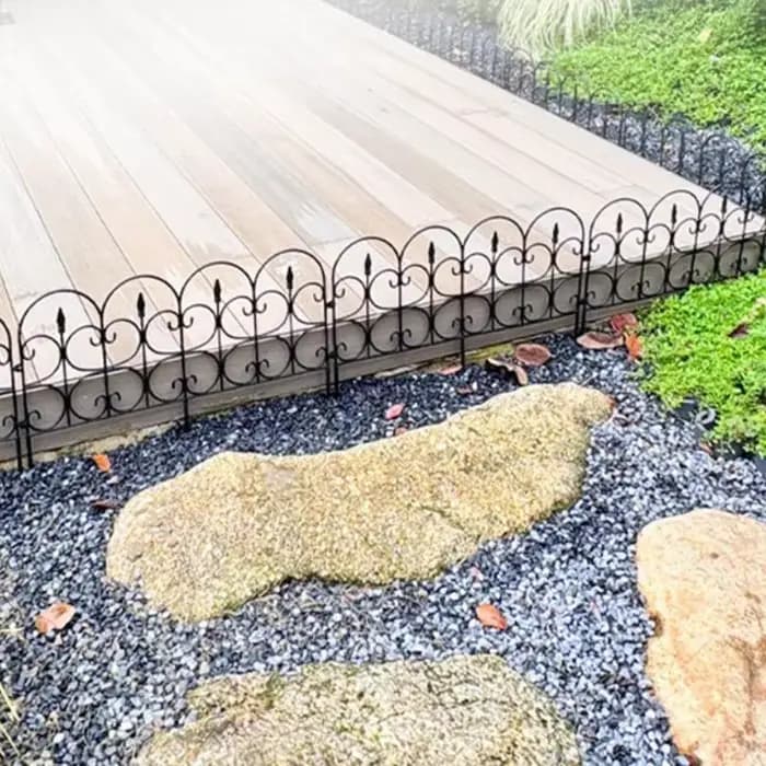 Clôture décorative de jardin, barrière extérieure antirouille en fil métallique, clôture pliante pour patio, barrière pour parterres de fleurs