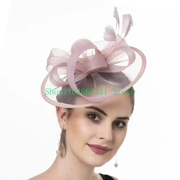 Pince à cheveux fascinateur en plumes, pour voyage, ornement de cheveux en maille légère pour mariages, réunions de course et réunions de bal