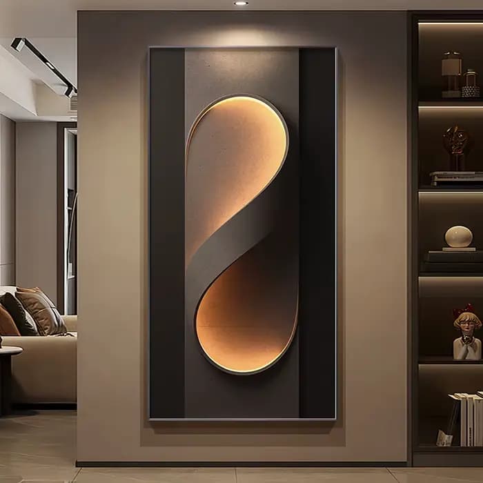 Lampe de mur LED de luxe salon fond couloir hôtel décoration de la maison haut de gamme Lustre suspendu peinture moderne Mural lumière