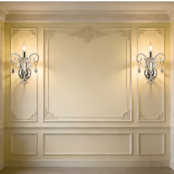 Applique Murale de Luxe en Clip de Style Européen, Luminaire Décoratif d'Nik, Idéal pour une Chambre à Coucher, un Salon ou des Escaliers