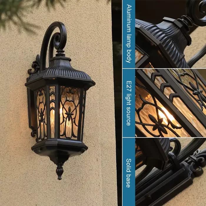 Appliques murales extérieures rétro Europe luxe Villa applique lampe étanche extérieur jardin éclairage cour couloir porche Luminaire