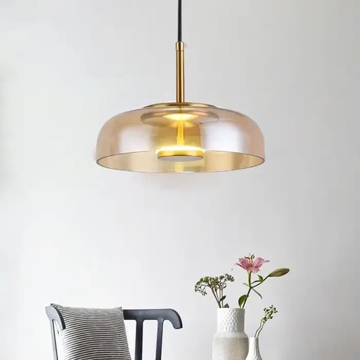 Lampe suspendue LED au design moderne, luminaire décoratif en verre pour restaurant, chambre à coucher, grenier, salon, éclairage de décoration pour la maison, lampes brillantes