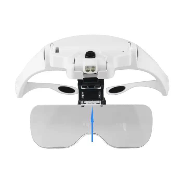 Loupes de lecture Loupe éclairée 1,0X 1,5X 2,0X 2,5X 3,5X 2 lumières Loupe éclairée à tête réglable