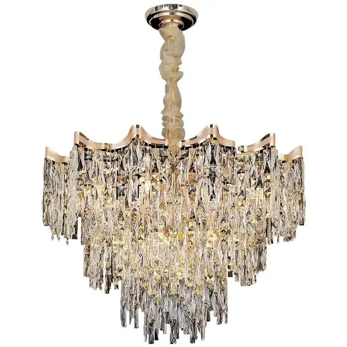 Lustre de salon en cristal de luxe, lumière minimaliste moderne pour Hall, luminaire haut de gamme pour décoration de Villa et de chambre à coucher