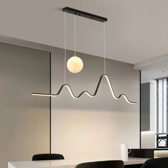 Lustre design moderne, luminaire suspendu simple pour table à manger, salle à manger, cuisine, bar, éclairage intérieur, décoration de la maison, lampe suspendue