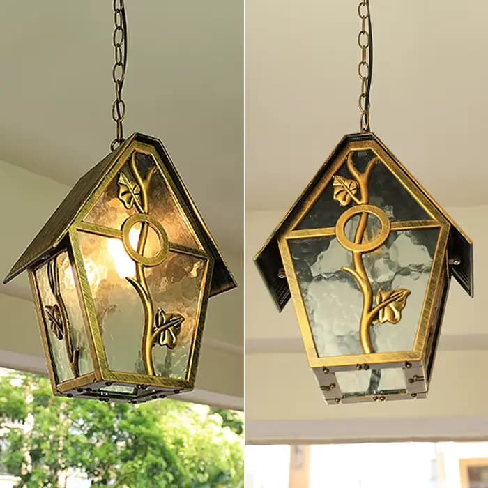 Lustre d'extérieur étanche, suspension pour cour, balcon, couloir, allée, pavillon, terrasse, jardin, villa