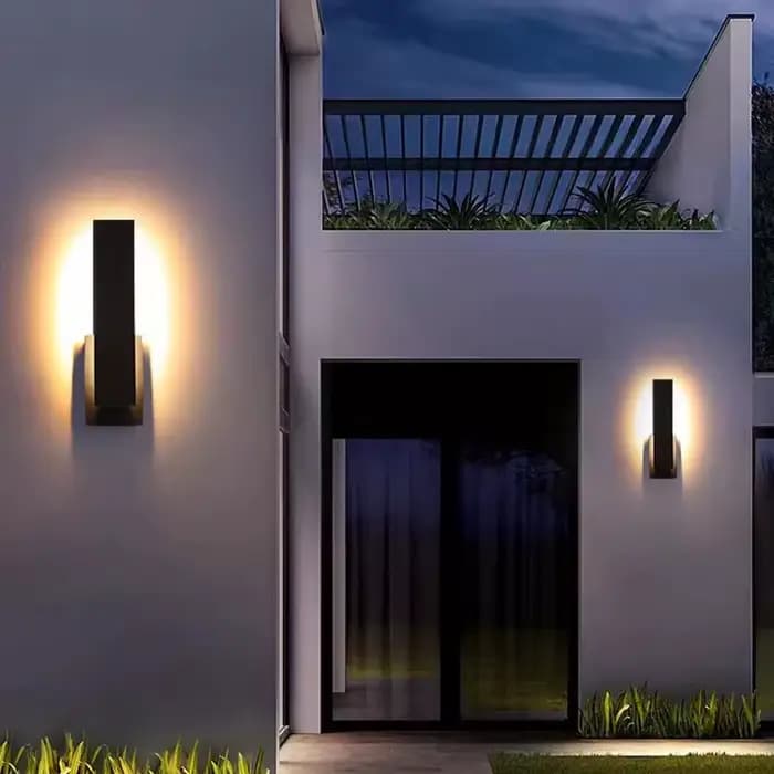 Applique murale extérieure étanche moderne Simple en aluminium lampes murales porche balcon appliques cour décoration luminaires