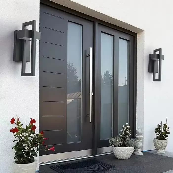 Applique Murale LED en Acier Inoxydable, Imperméable Conforme à la Norme IP65, Design Moderne et Simple, Éclairage d'Extérieur, Idéal pour une Villa, une Cour ou un Porche