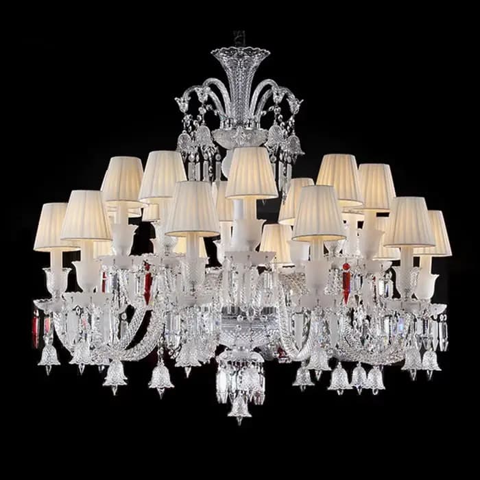 Lustre de salon, grand lustre de plafond en cristal de luxe pour hôtel et mariage, luminaire suspendu en cristal LED pour hôtel, villa, palais