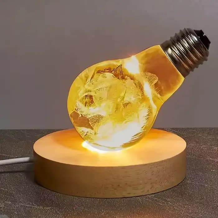 Lampes décoratives de bureau en bois, Base lumineuse, veilleuse Led en bois, présentoir Usb, support de lampe, ornement artistique