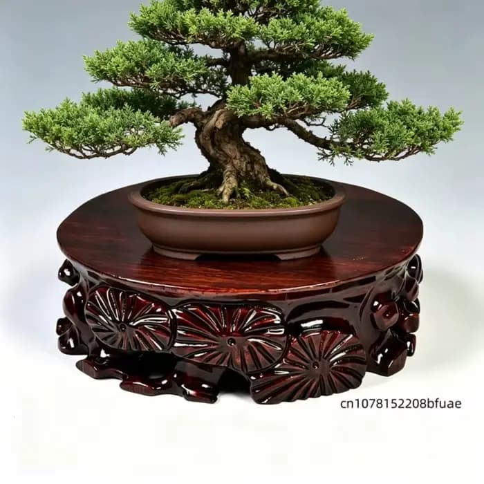 Support pour plantes en bois massif, base de présentation robuste pour bonsaï d'intérieur, plantes succulentes, décoration maison et jardin