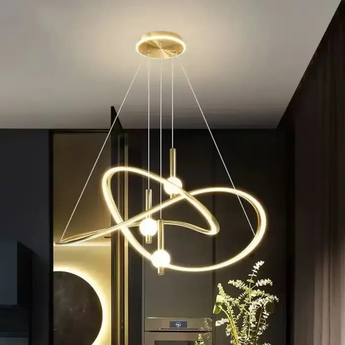 Lampe suspendue design moderne et irrégulière, luminaire décoratif d'intérieur, idéal pour un Restaurant, une Table à manger ou un salon