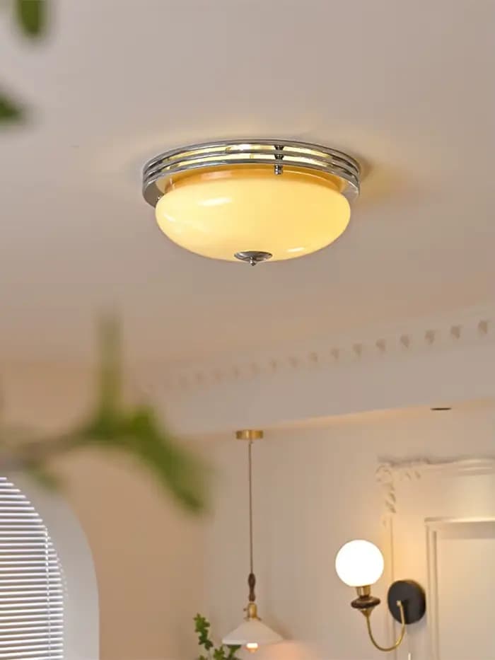 Lampes de plafond en verre Bauhaus modernes pour chambre salon couloir balcon entrée étude et plus