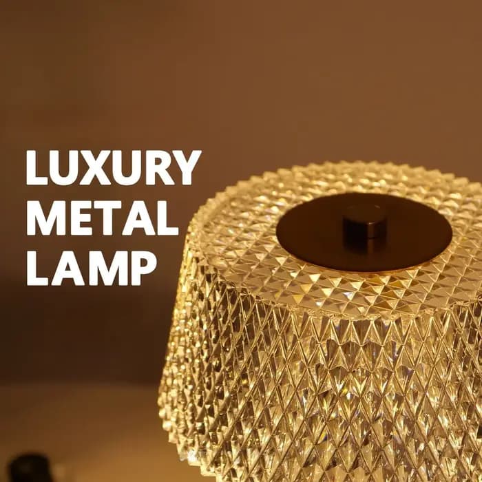 Lampes de Table LED de luxe tactile Rechargeable lumière tricolore chambre étude chevet atmosphère décoration verre LED lampes de nuit