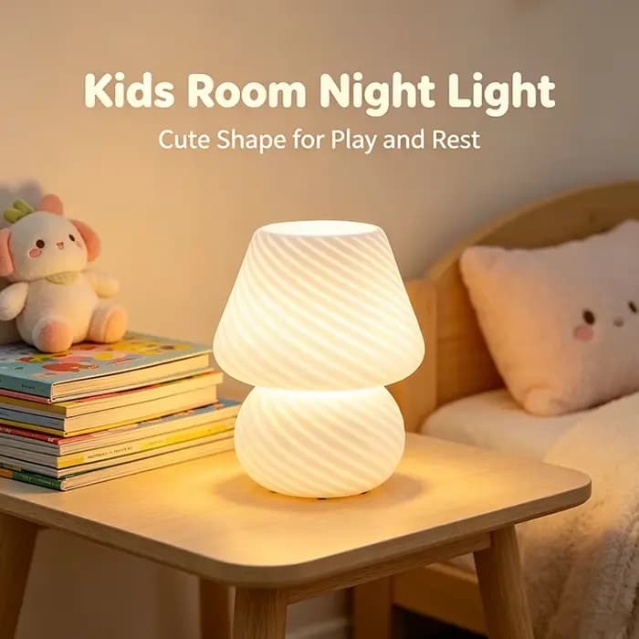 Lampe de table en verre à LED pour chambre à coucher, gradation USB, lumière d'étude à domicile, escales de bureau, décoration de chevet, veilleuse, lampe de table, pièce plus lente