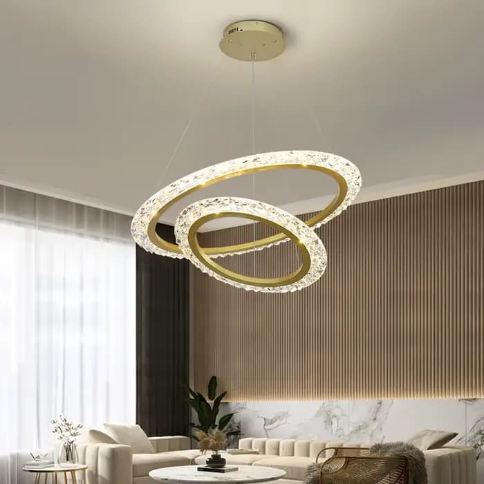 Lustre LED nordique pour salon, salle à manger, chambre à coucher, cuisine, style luxe léger, anneau lumineux de plafond, décoration intérieure
