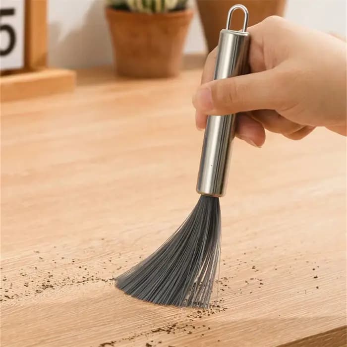 Brosse de nettoyage multifonctionnelle, 2 pièces, manche en acier, brosse de nettoyage domestique, aide au nettoyage de la maison