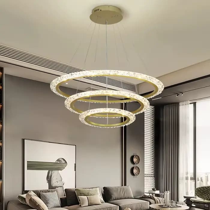 Lustre LED nordique pour salon, salle à manger, chambre à coucher, cuisine, style luxe léger, anneau lumineux de plafond, décoration intérieure