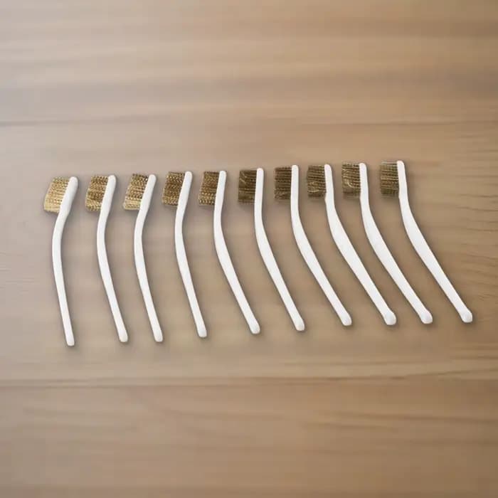 Brosse métallique en laiton 10 pièces efficace pour le nettoyage des métaux industriels, outil pratique d'élimination de la rouille pour la Construction et l'installation d'huile