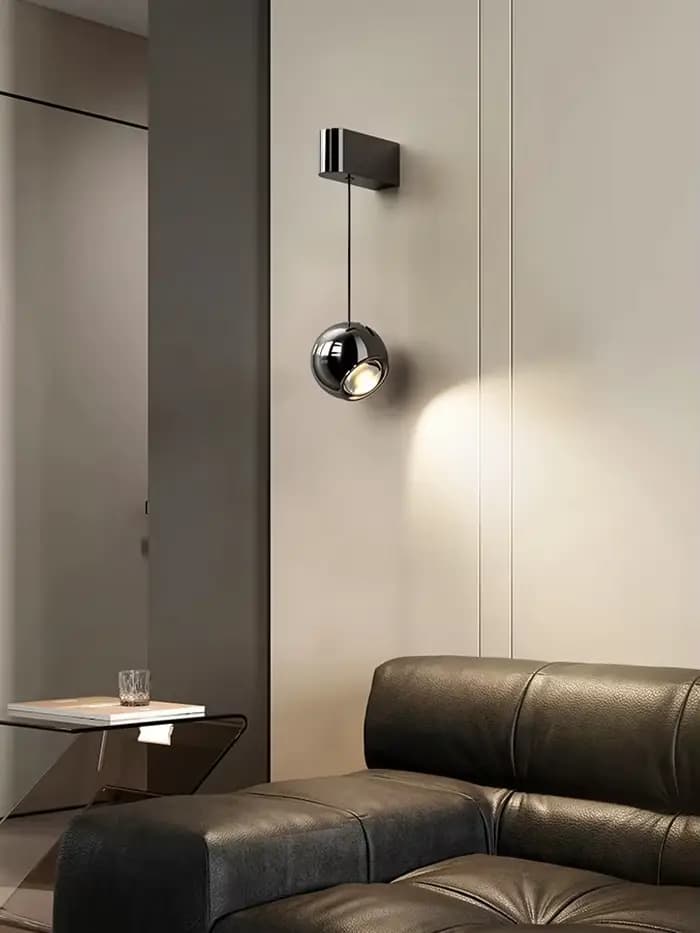 Chambre lampe de chevet murale réglable moderne luxe chevet applique salon noir chambre décoration mur LED lampe