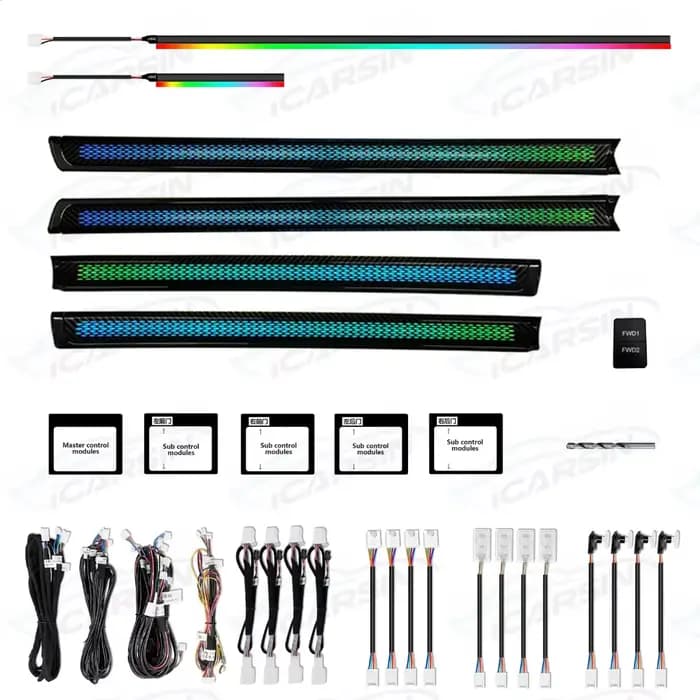 Kit de mise à niveau d'éclairage ambiant symphonique 64 couleurs, pour Land Cruiser 200 LC200 2010 – 2019, accessoires d'éclairage intérieur LED