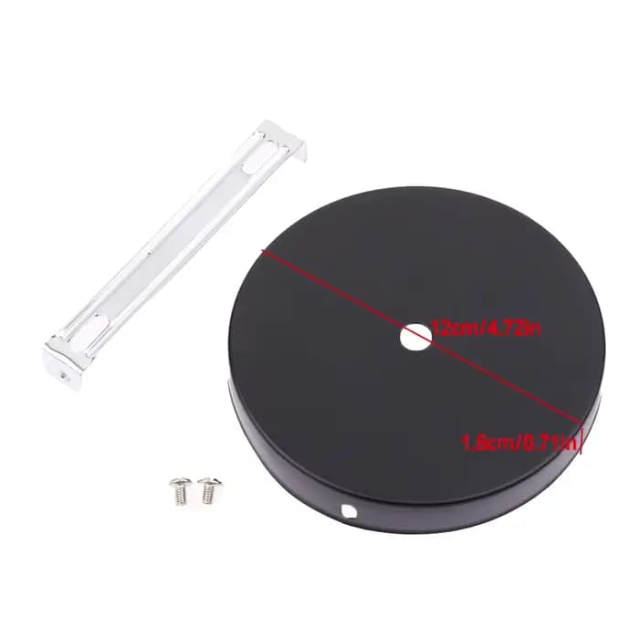 (Été4) Plaque de suspension pour lustre, châssis fixe en métal pour plafond, base murale, accessoires 12cm, outils pour suspension luminaire rétro DIY