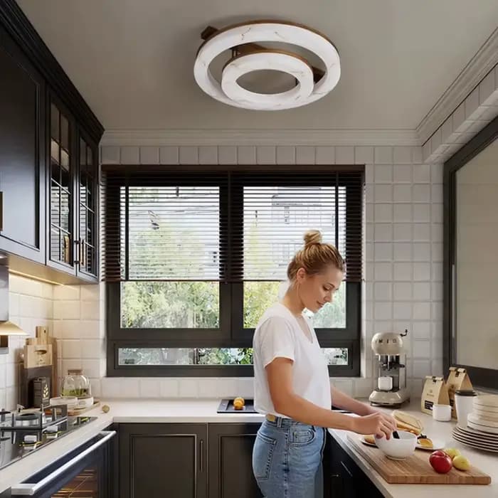 Plafonnier moderne en marbre artificiel pour chambre à coucher, salon, imitation marbre, éclairage LED pour plafond, décoration intérieure, éclairage intérieur