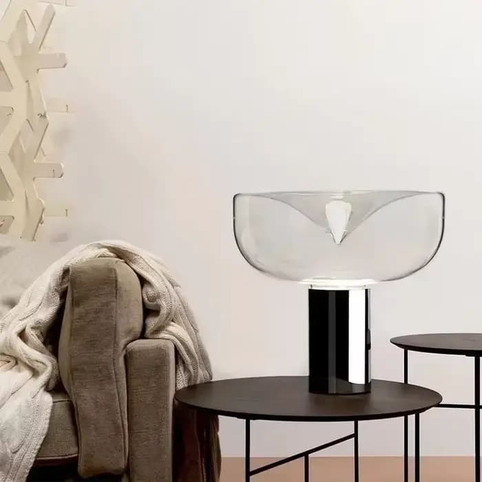 Lampe de Chevet Moderne Simple, Luminaire de Bureau Créatif Nordique, Design Radar de Luxe, Décoration LED en Verre pour Salon, Chambre, Bureau