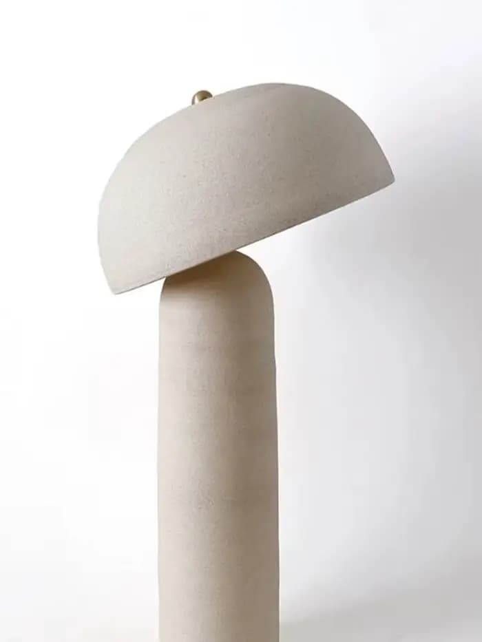 Ceramicah Tera-Lampe rétro en céramique pour salon et chambre à coucher, design en frêne, décoration créative, lampe de chambre plus lente