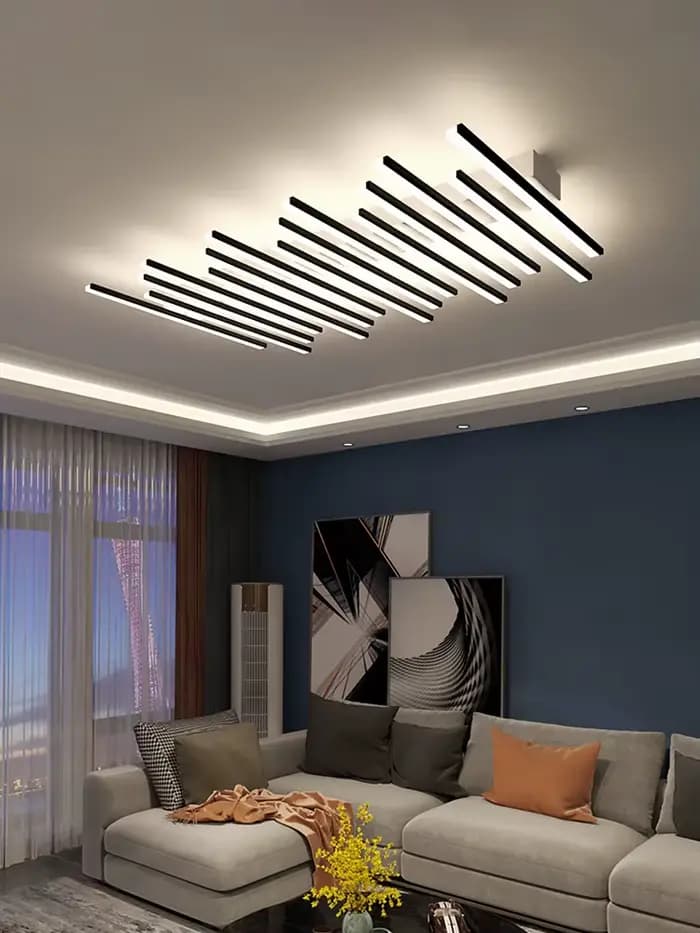Lampes de salon modernes, luminaires de plafond, décoration intérieure pour la maison, lampes LED pour chambres à coucher, luminaires de plafond linéaires, lampe de maison