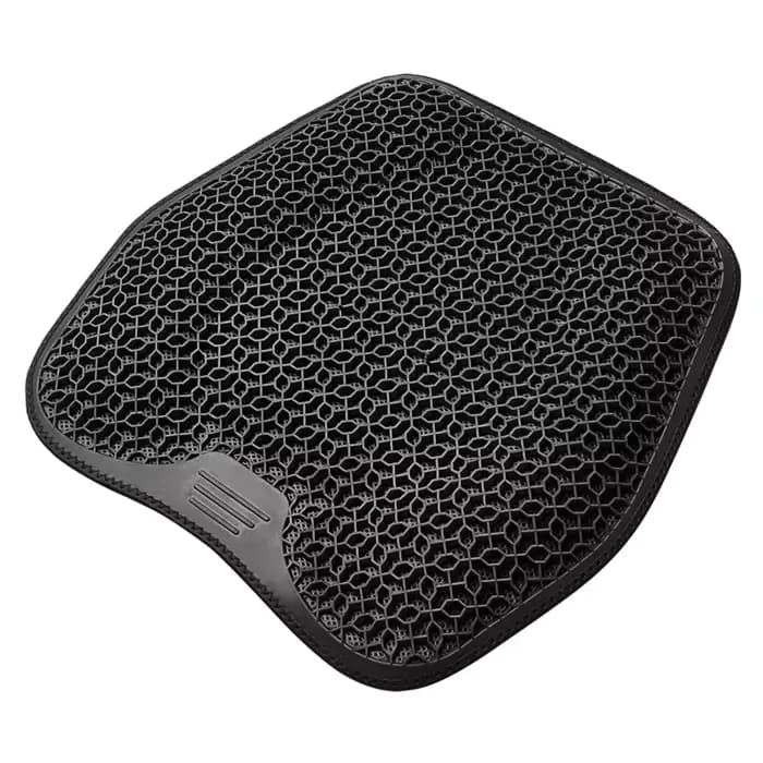 Coussin de siège de voiture en gel à motif nid d'abeille, respirant, doux et facile à nettoyer, offre un soutien confortable, coussin de siège de voiture en gel élastique
