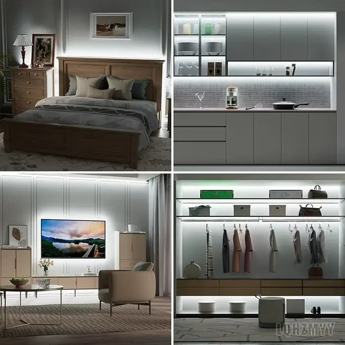 Bande lumineuse LED de 10 m / 5 m / 3 m / 2 m / 1 m, bande lumineuse flexible à branchement USB, alimentée par USB, interrupteur à bouton intégré, bande lumineuse étanche et économe en énergie, avec a
