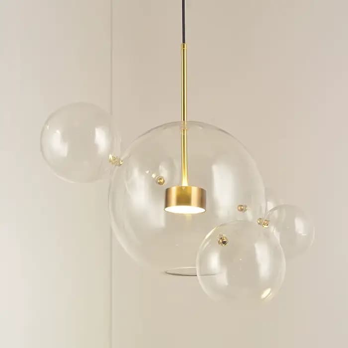 Lustre de plafond LED à bulles de verre moderne pour Table salle à manger chambre accessoires de cuisine éclairage suspendu luminaire de décoration intérieure