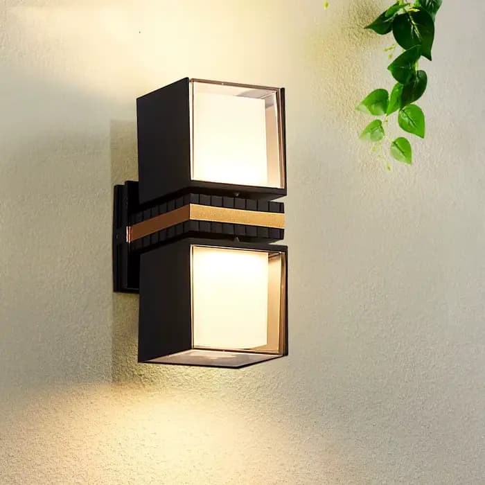 Applique murale extérieure LED étanche en aluminium pour jardin, porche et couloir