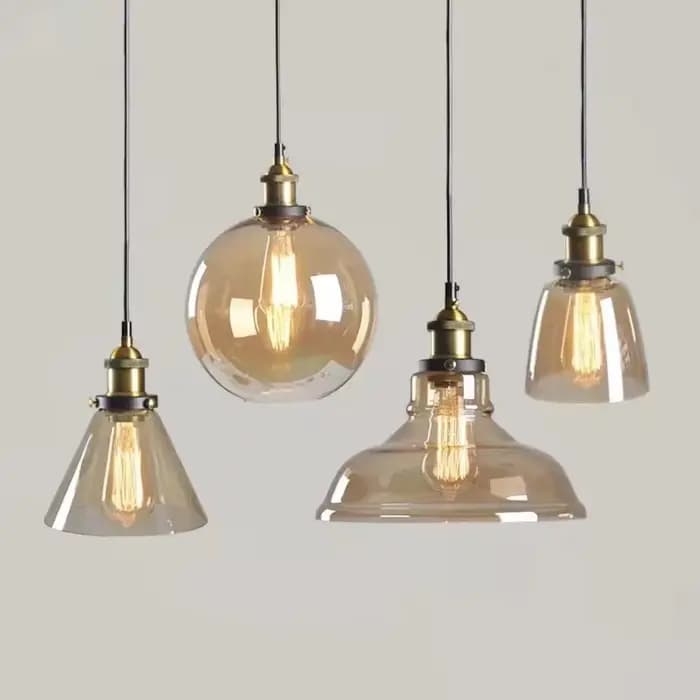 Lampe suspendue en verre de Style rétro nordique, luminaire décoratif d'intérieur, idéal pour un Restaurant, un Bar ou une personnalité commerciale, un salon ou une cuisine