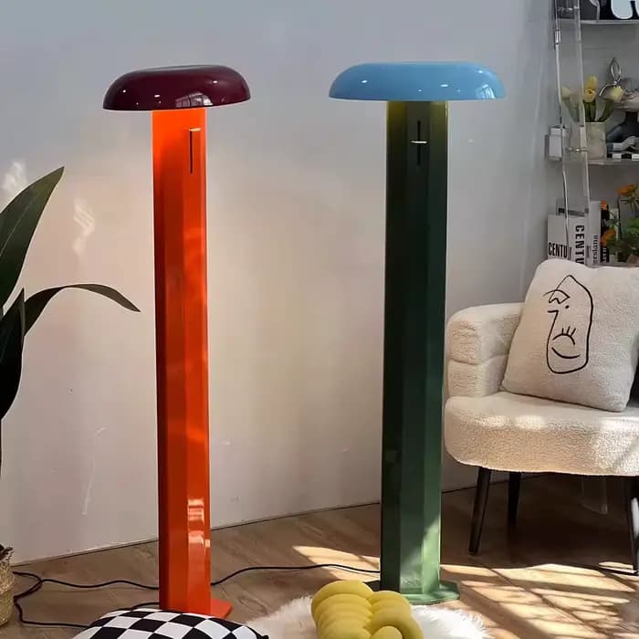 Lampe sur pied moderne espagnole 2026, décoration de salon, bleu vert, lumière créative pour chevet, canapé, coin