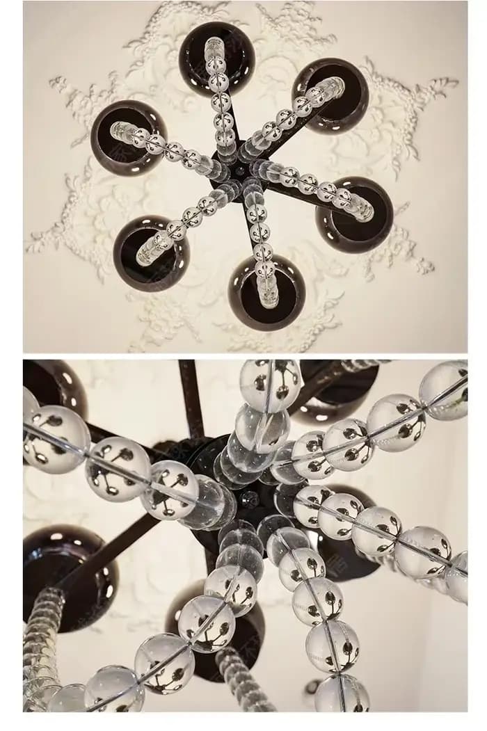Plafonnier au Design Rétro Français, Design Luxueux, Haut de Gamme, Luminaire Décoratif de Plafond, Idéal pour un Salon ou une Chambre à Coucher