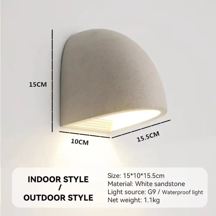 Lampes étanches, style moderne et épuré, pour mur de fond, terrazzo, terrasse extérieure, villa, cour, clôture, mur en ciment