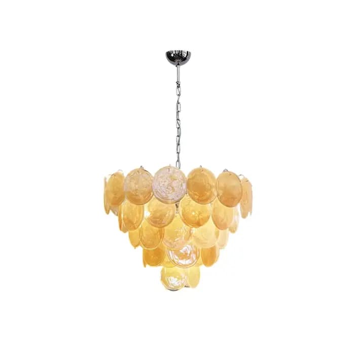 Lustre LED Dimmable 2026 en Verre Murano Suspension Luminaire pour Hall d'entrée et Salle à Manger Installation Facile et Luminosité Variable Occasion Spéciale
