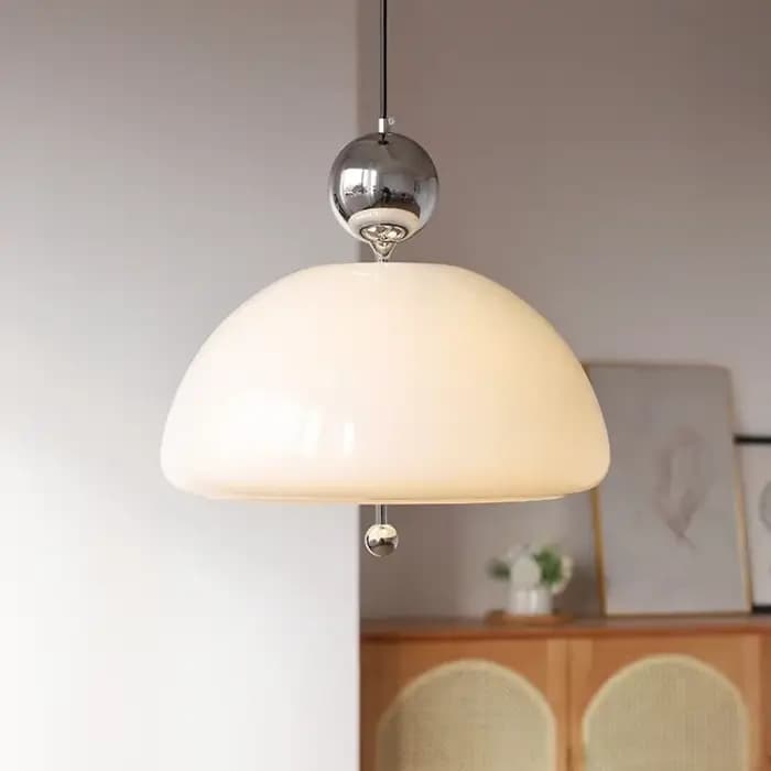 Facilement Kevin-Lampe Suspendue Médiévale Rétro, Luminaire Moderne Coloré, en Verre Crème, pour Salon, Chambre à Coucher, Salon de Thé, Étude, Bar