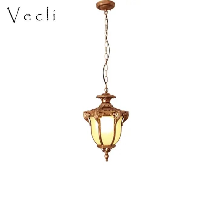 Lustre étanche pour extérieur, couloir, allée, balcon, plafond, cour, galerie, gazebo, véranda