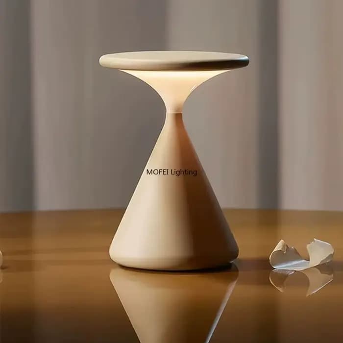 Lampe de table rechargeable design pour chambre à coucher, salon, canapé, bureau, chevet – Lumière LED moderne, luxueuse et haut de gamme