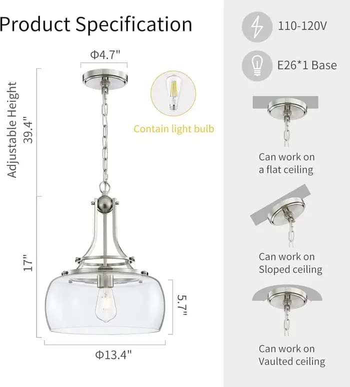 Lampe suspendue Led en verre rétro américain, décoration de la maison, salon, salle à manger, chambre à coucher, comptoir de bar, luminaires de couloir