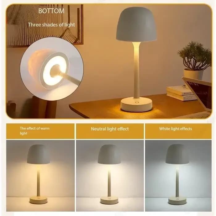 Lampe de table en forme de champignon avec projection d'ondulations d'eau, lumières d'ambiance, lampe de chevet pour hôtel, chambre à coucher, salon, lampe de bureau, éclairage décoratif