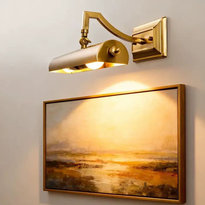 Lampe murale LED dorée, style rétro, pour salle de bain, miroir de maquillage, chevet, peinture antique