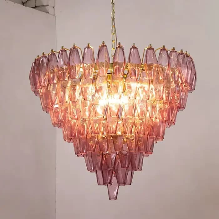 Lustre en verre de Murano de luxe pour villa, salon, salle à manger, escalier, lampe suspendue en verre coloré à plusieurs niveaux, décoration intérieure