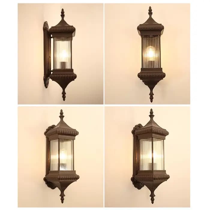 Applique murale extérieure Vintage rétro porche lampe Europe Villa applique étanche extérieur jardin cour Luminaire café E26/E27