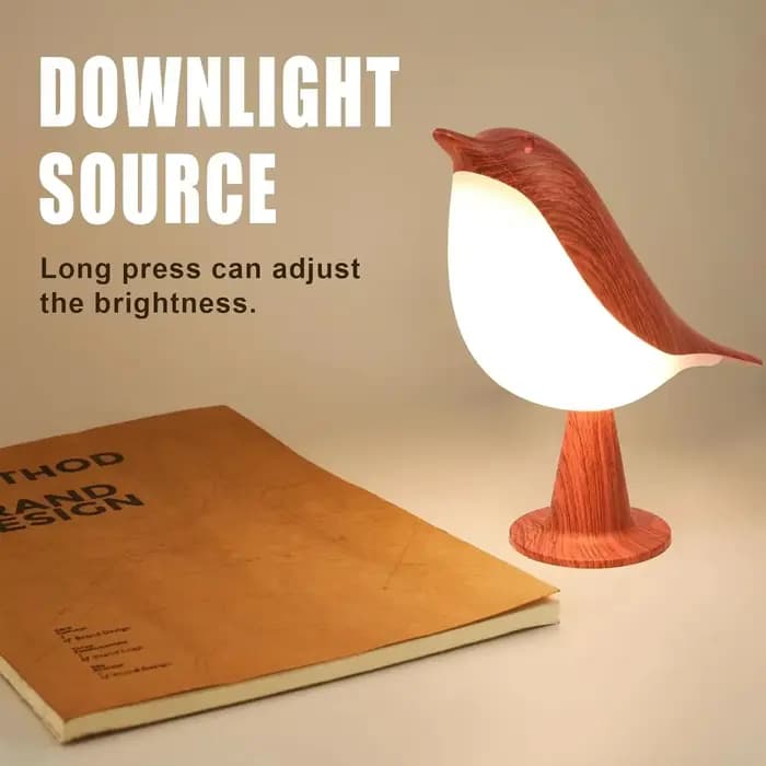 Petite lampe de bureau, lampe d'oiseau lampes de chevet avec 3 températures de couleur et capteur tactile, lampe sans fil veilleuse pour enfants