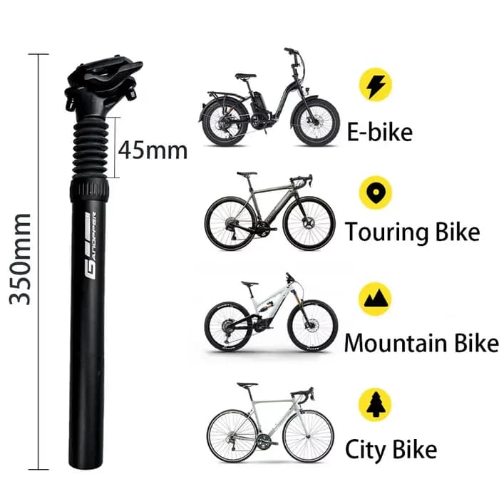 Tige de selle de Suspension 25.4/27.2/28.6/30/30.4/30.9/31.6/33.9/34.9 amortisseur vtt tige de selle de vélo de montagne Tube de selle d'amortissement