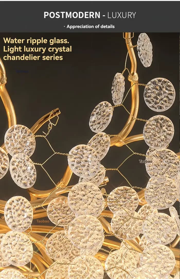 Lustre en cristal de branche d'or de luxe, escalier, loft, villa, hôtel, corrigé par des lustres de confrontation de branche d'arbre de cristal de plancher élevé